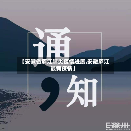 【安徽省庐江肺炎疫情进展,安徽庐江最新疫情】