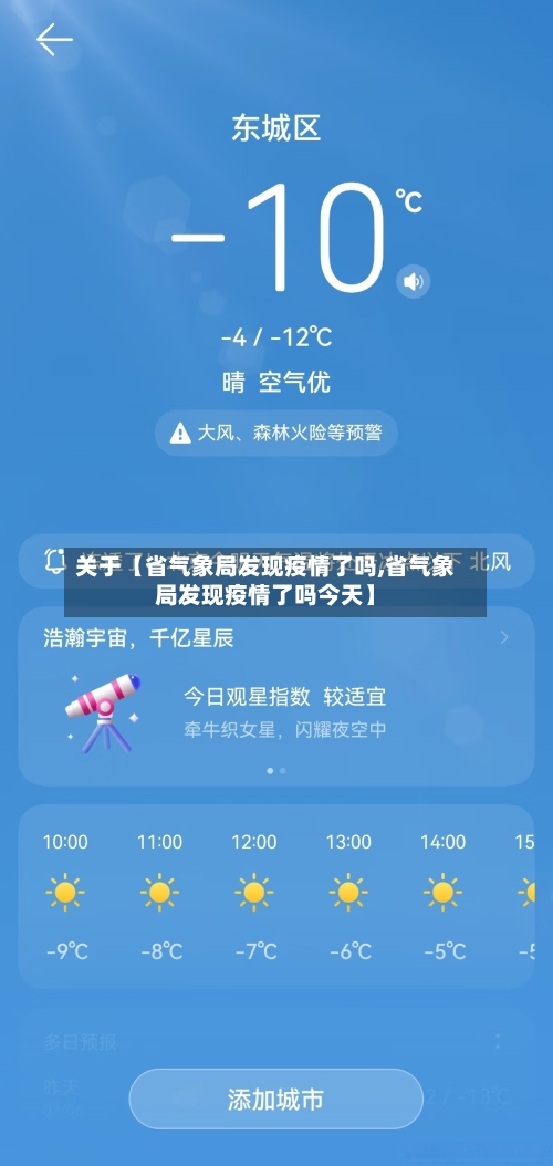 关于【省气象局发现疫情了吗,省气象局发现疫情了吗今天】