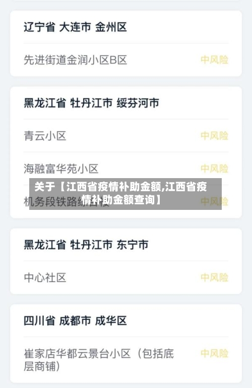 关于【江西省疫情补助金额,江西省疫情补助金额查询】-第2张图片