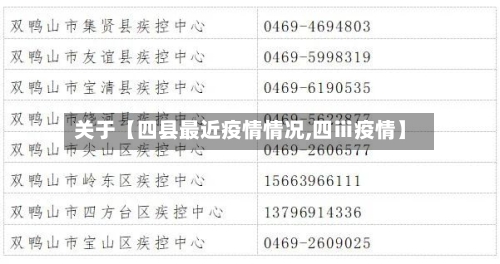关于【四县最近疫情情况,四ⅲ疫情】-第2张图片