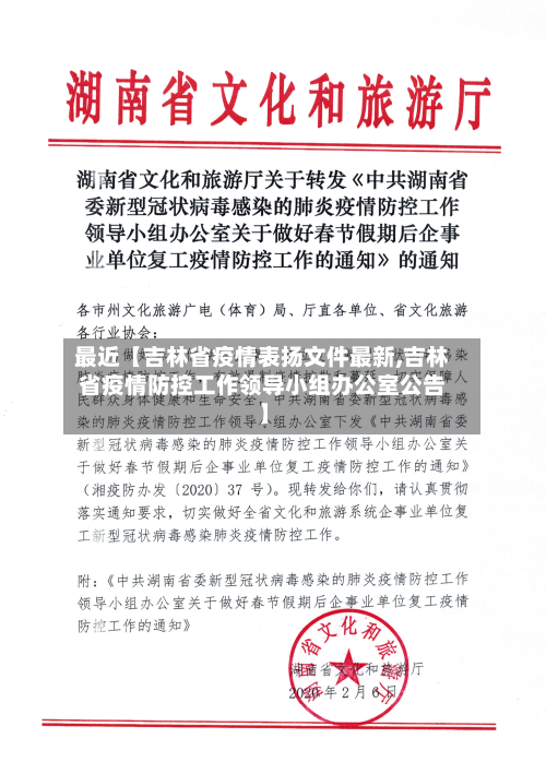 最近【吉林省疫情表扬文件最新,吉林省疫情防控工作领导小组办公室公告】-第2张图片