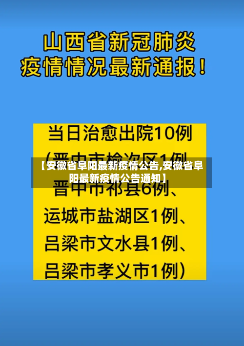 【安徽省阜阳最新疫情公告,安徽省阜阳最新疫情公告通知】