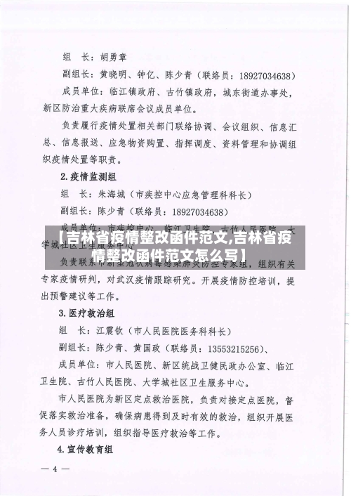 【吉林省疫情整改函件范文,吉林省疫情整改函件范文怎么写】