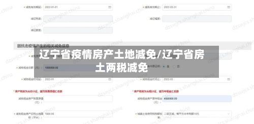 辽宁省疫情房产土地减免/辽宁省房土两税减免-第2张图片
