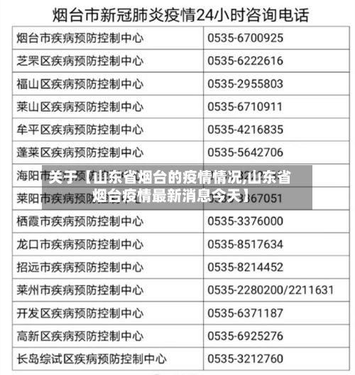 关于【山东省烟台的疫情情况,山东省烟台疫情最新消息今天】-第2张图片