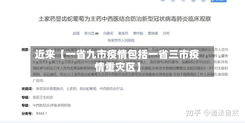 近来【一省九市疫情包括一省三市疫情重灾区】-第3张图片