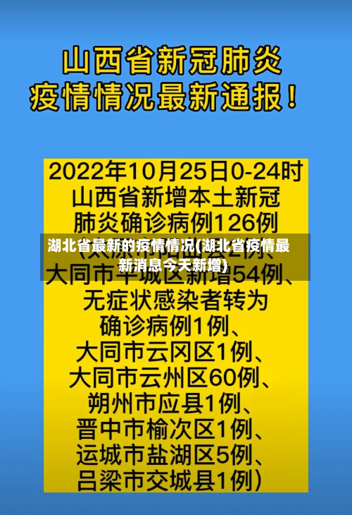 湖北省最新的疫情情况(湖北省疫情最新消息今天新增)