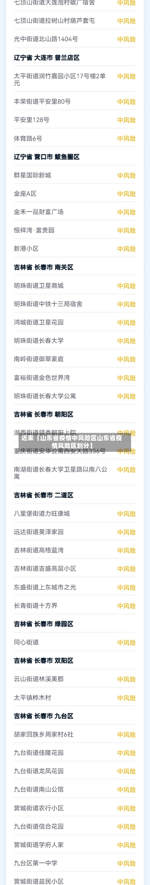 近来【山东省疫情中风险区山东省疫情风险区划分】-第2张图片
