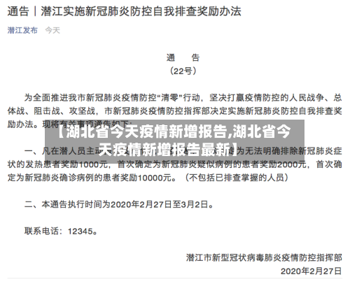 【湖北省今天疫情新增报告,湖北省今天疫情新增报告最新】