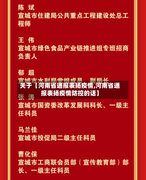 关于【河南省通报表扬疫情,河南省通报表扬疫情防控的话】-第3张图片