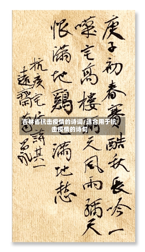 吉林省抗击疫情的诗词/适合用于抗击疫情的诗句